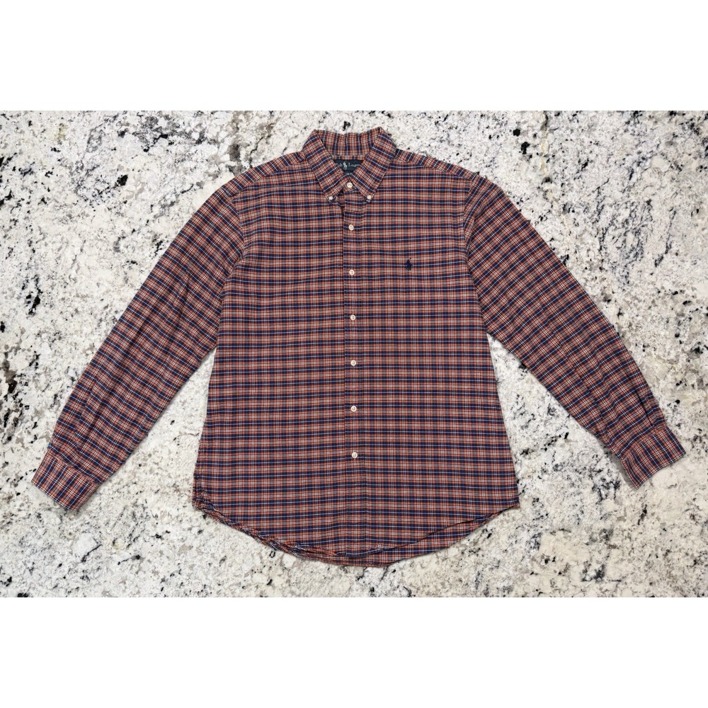 VTG Polo Ralph Lauren Flannel Shirt Men's Large‎ Plaid 90s Classic Y2K